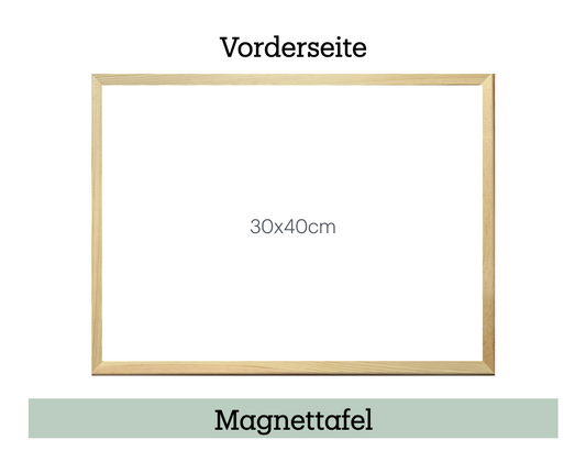 Magnettafel mit Naturholzrahmen