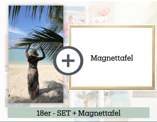 Magnettafel-Set mit 18 Fotomagneten